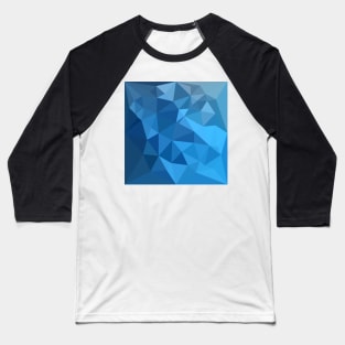 Cornflower Blue Abstract Low Polygon Background Baseball T-Shirt